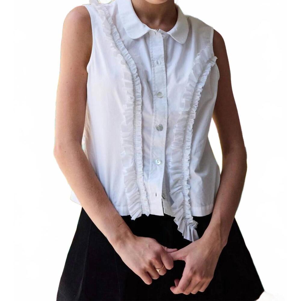 NEW HOPE FOR FLOWERS peter pan blouse in white